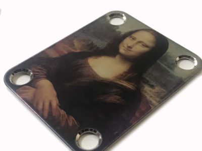 Mona Lisa Guitar Neckplate - Custom Da Vinci Closeup